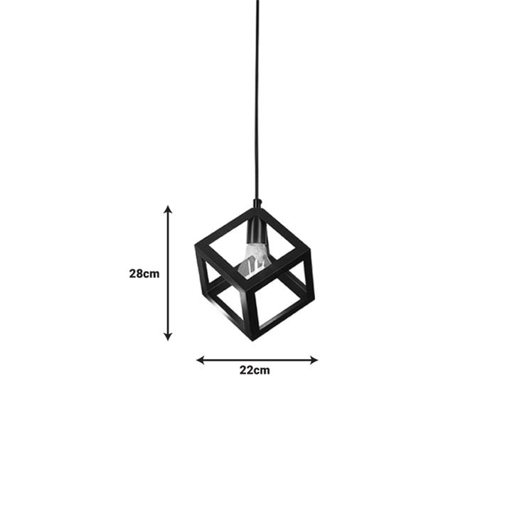 Kibe pakoworld ceiling lamp black metal 22x28cm