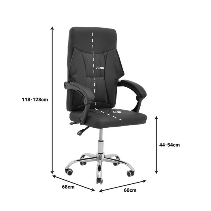 Manager office chair Glorin  pakoworld beige pu 60x68x128cm