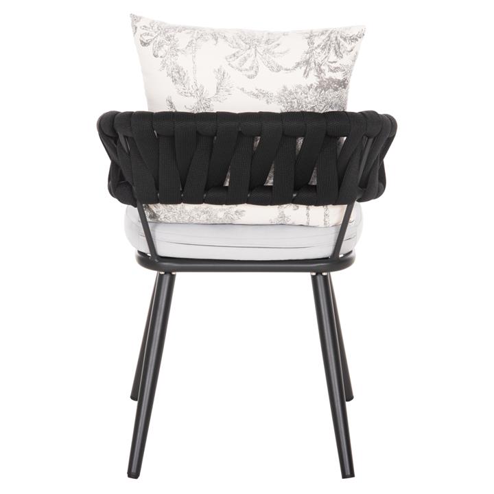 ARMCHAIR ALUMINUM CAMDEN HM6141.01 BACK CUSHION IN ECRU WITH PRINT DESIGN-ANTHRACITE 56x60x72-87Hcm.