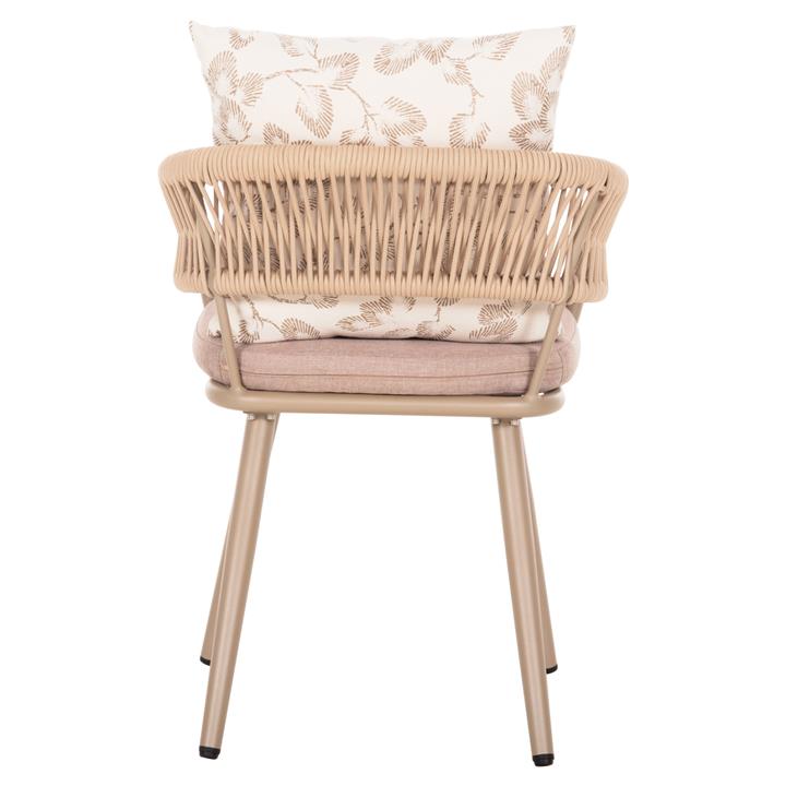 ARMCHAIR ALUMINUM CAMDEN HM6141.04 BACK CUSHION WITH PRINT DESIGN-CAPPUCCINO 56x60x72-87Hcm.