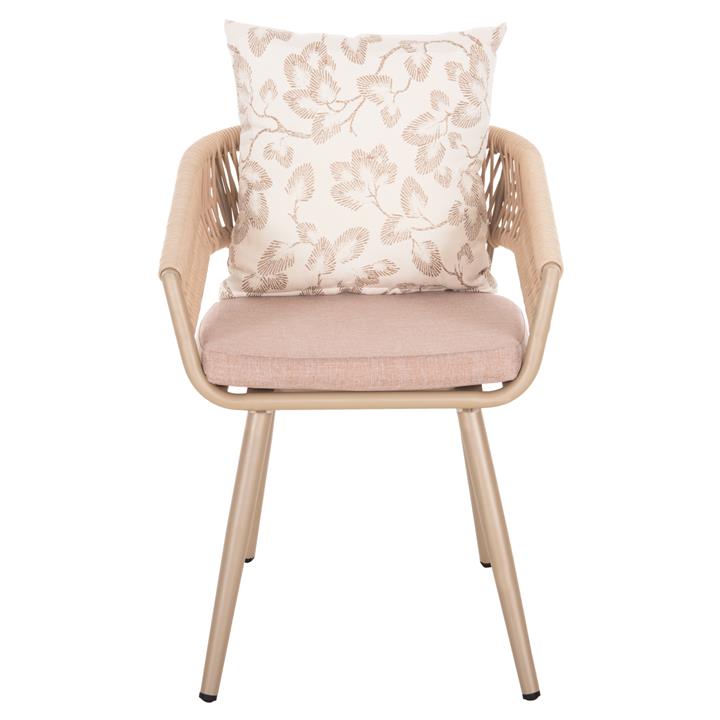 ARMCHAIR ALUMINUM CAMDEN HM6141.04 BACK CUSHION WITH PRINT DESIGN-CAPPUCCINO 56x60x72-87Hcm.