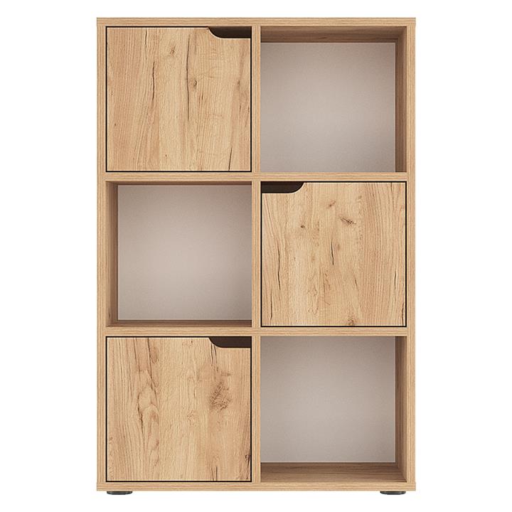 Bookcase Bookel pakoworld in oak color 59.5x27.5x89cm