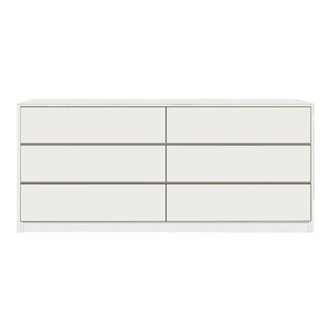 Συρταριέρα Kuanger pakoworld mdf σε λευκή απόχρωση 120x40x70εκ