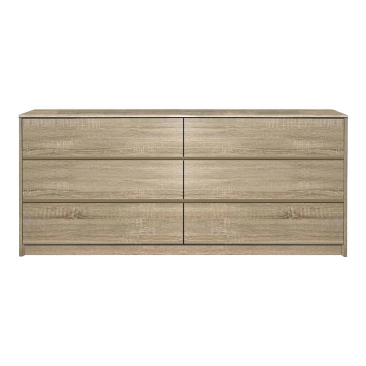 Συρταριέρα Kuanger pakoworld mdf σε φυσική απόχρωση 120x40x70εκ