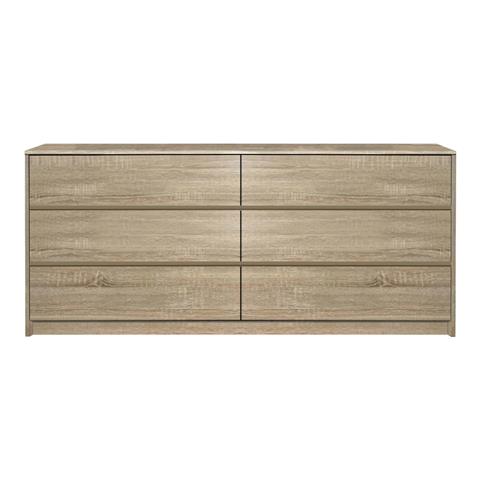 Συρταριέρα Kuanger pakoworld mdf σε φυσική απόχρωση 120x40x70εκ
