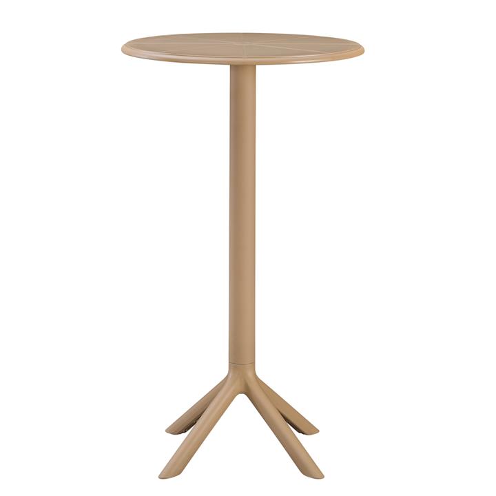 BAR TABLE ROUND TERRIN HM6126.14 POLYPROPYLENE CAPPUCCINO Φ60x106Hcm.