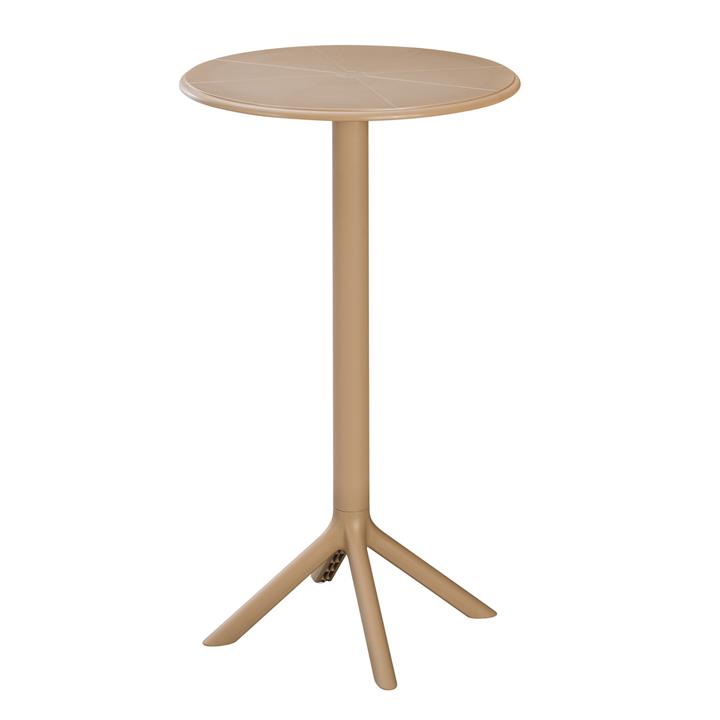 BAR TABLE ROUND TERRIN HM6126.14 POLYPROPYLENE CAPPUCCINO Φ60x106Hcm.