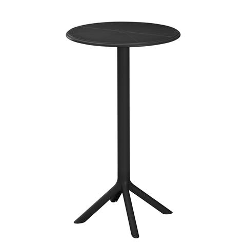 BAR TABLE ROUND TERRIN HM6126.12 POLYPROPYLENE BLACK Φ60x106Hcm.