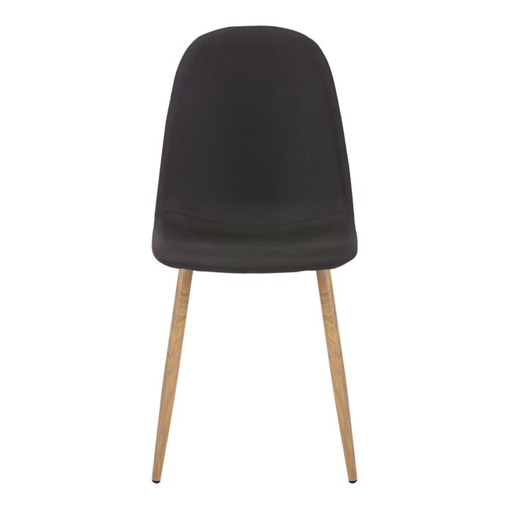 Chair Bella pakoworld antracite fabric-natural metal leg 43x52x88cm