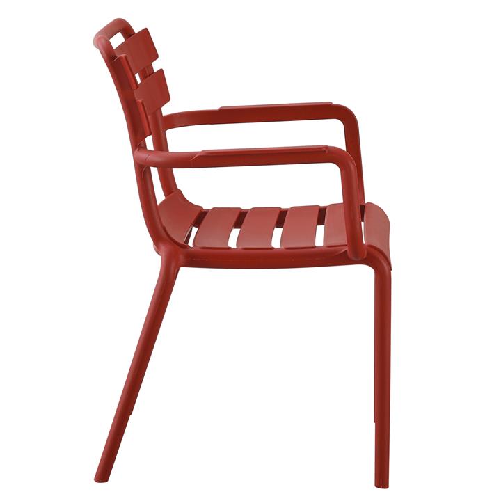 POLYPROPYLENE ARMCHAIR PHILLY HM6123.07 RED 58,5x49x83,5Hcm.