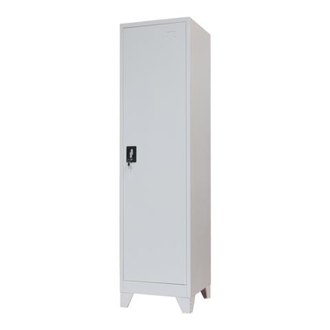 Column wardrobe with metal legs Koya pakoworld light gray aluminum 50x45x190cm