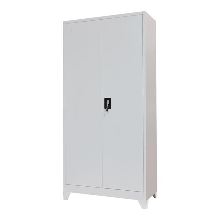 Column wardrobe with metal legs Zogi pakoworld light gray aluminum 90x45x190cm