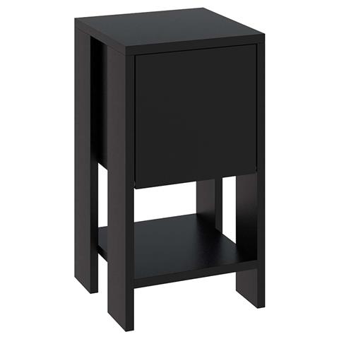 Nightstand Ema pakoworld melamine in black color 30x30x55cm