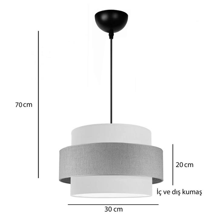 Ceiling light Fozy pakoworld fabric in cream-Jute color D30x22cm