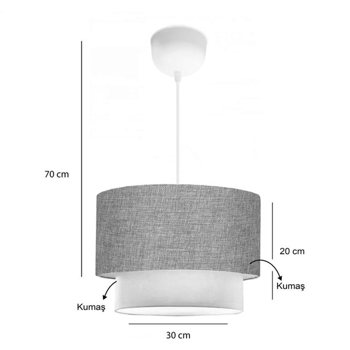 Ceiling light Fersa pakoworld grey-cream D30x20cm