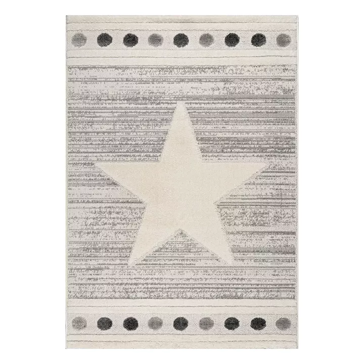 Χαλί Loop Art 9559 133x190 Grey white Γκρι λευκό