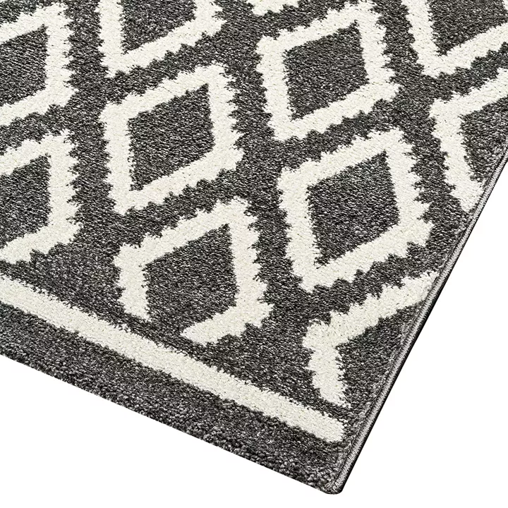Πατάκι Vibe Art 9576 67x150 Grey White Γκρι Λευκό