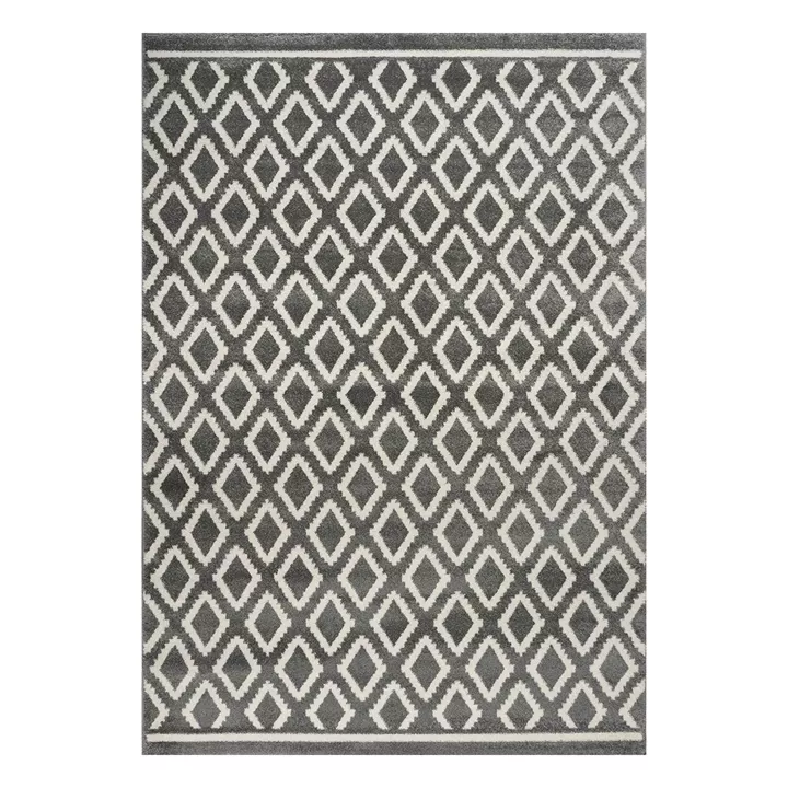 Πατάκι Vibe Art 9576 67x150 Grey White Γκρι Λευκό