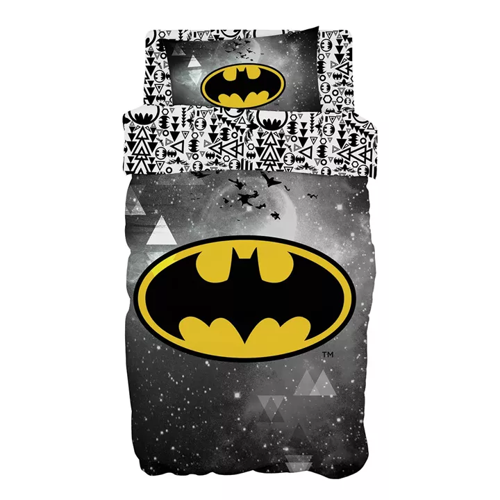 Σετ κουβερλί μονό Art 6184 Batman 160x240 Γκρι