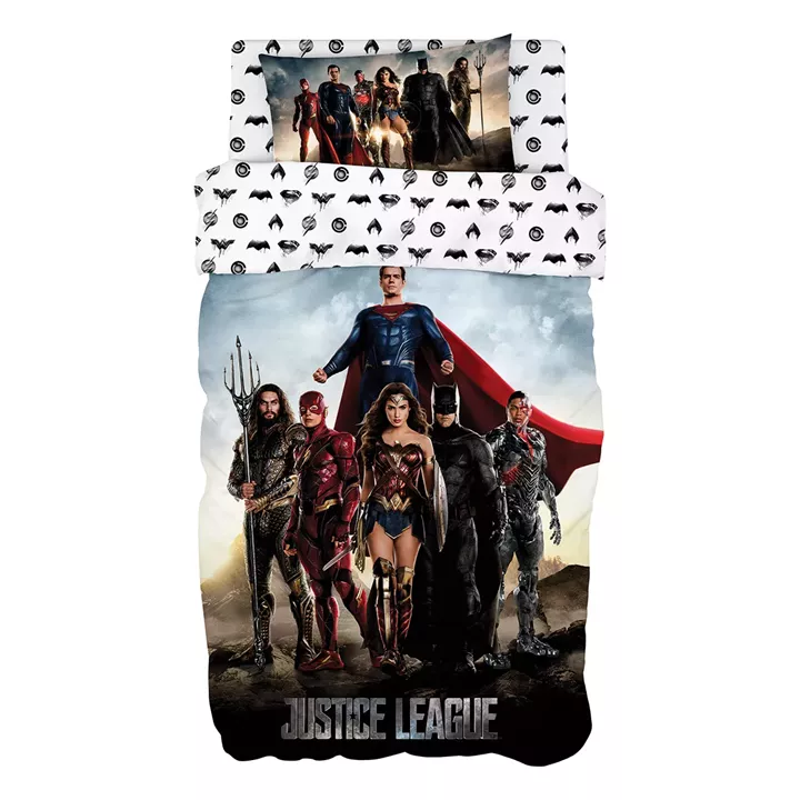 Σετ κουβερλί μονό Art 6186 Justice League 160x240 Εμπριμέ