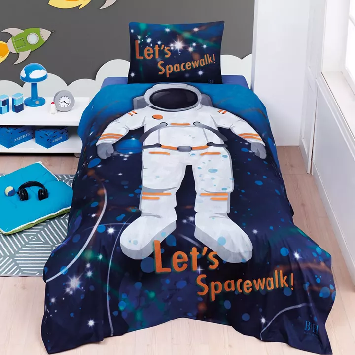 Σετ παπλωματοθήκη μονή Spacewalk Art 6227 170x240 Εμπριμέ