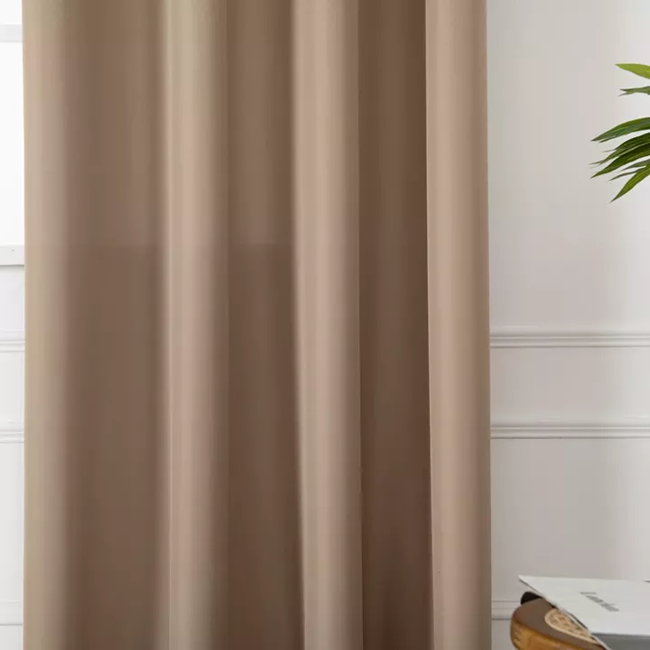 Κουρτίνα μεσαίας σκίασης με 8 μεταλλικούς κρίκους Effect Art 8443 140x270 Μπεζ