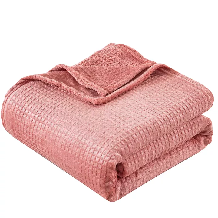 Κουβέρτα μονόχρωμη μονή Fleece Art 11551 160x220 Ροδακινί