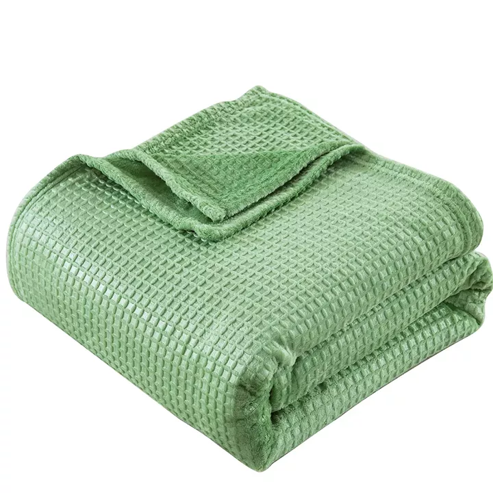 Κουβέρτα μονόχρωμη υπέρδιπλη Fleece Art 11552 220x240 Πράσινο