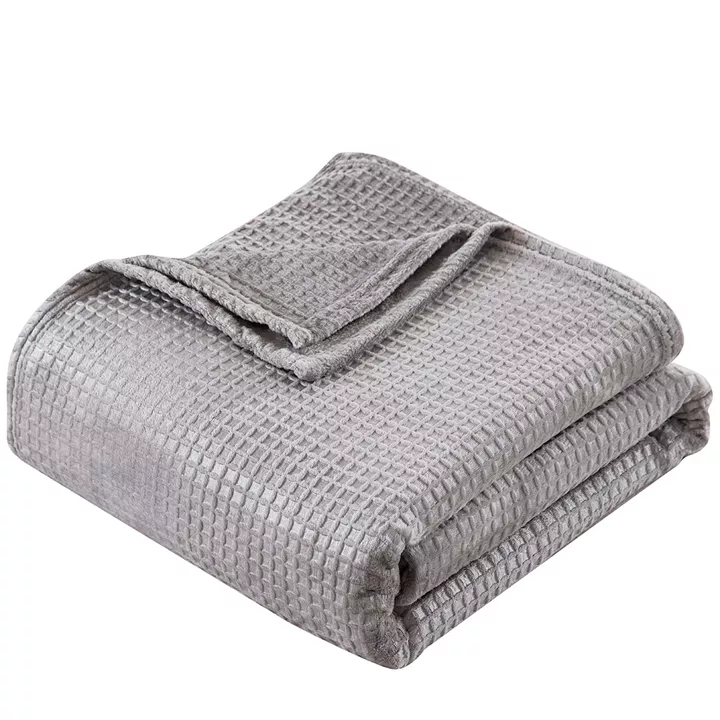 Κουβέρτα μονόχρωμη μονή Fleece Art 11555 160x220 Γκρι