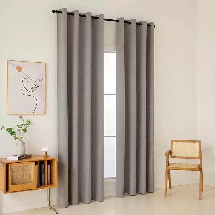 Κουρτίνα Full Blackout σκίασης με 8 κρίκους Total Art 8446 140x270 Αμέθυστος