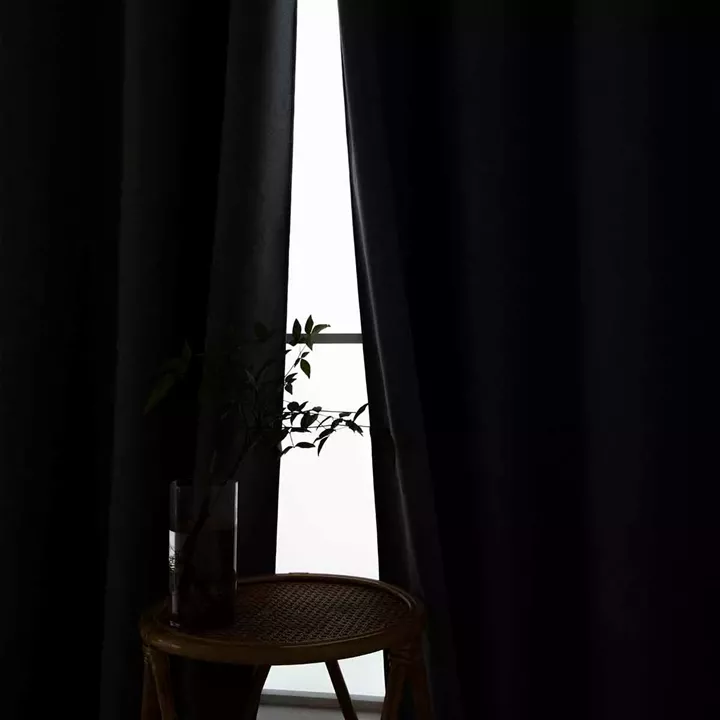 Κουρτίνα Full Blackout σκίασης με 8 κρίκους Total Art 8446 140x270 Ανθρακίτης
