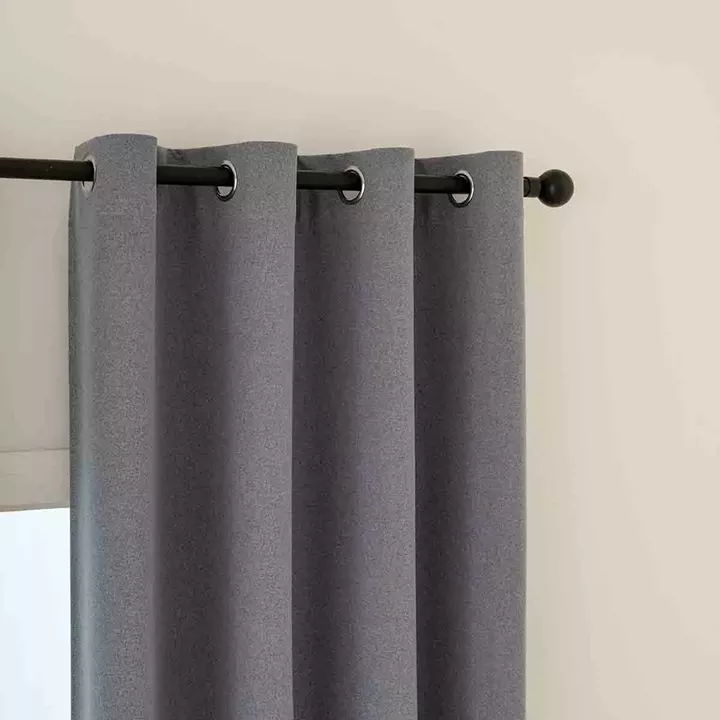 Κουρτίνα Full Blackout σκίασης με 8 κρίκους Total Art 8446 140x270 Ανθρακίτης