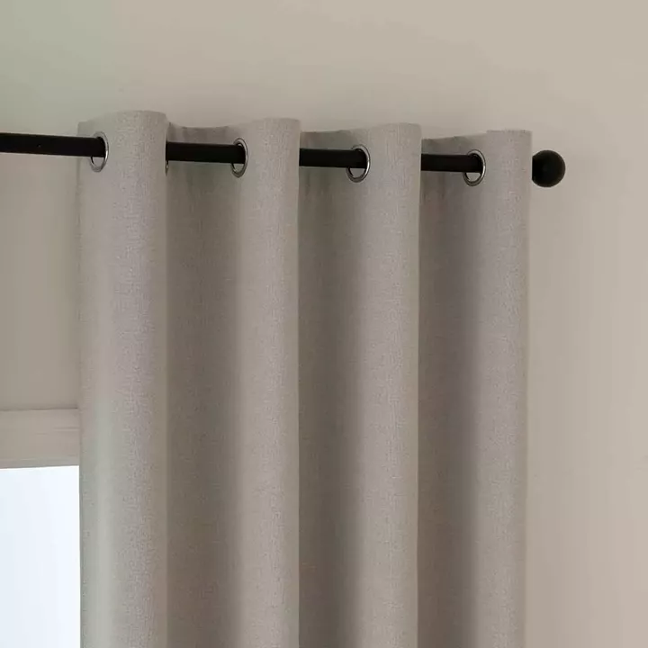 Κουρτίνα Full Blackout σκίασης με 8 κρίκους Total Art 8446 140x270 Εκρού