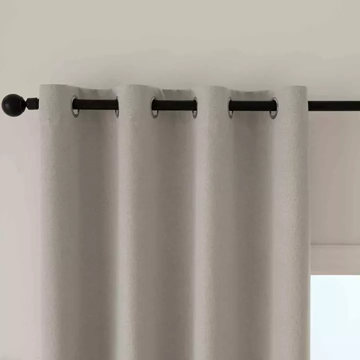 Κουρτίνα Full Blackout σκίασης με 8 κρίκους Total Art 8446 140x270 Εκρού