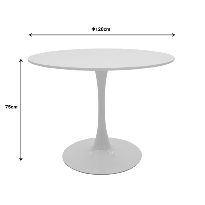 Gaston-Balou I pakoworld dining table set of 5 pp-mdf in black-natural color D120x75cm