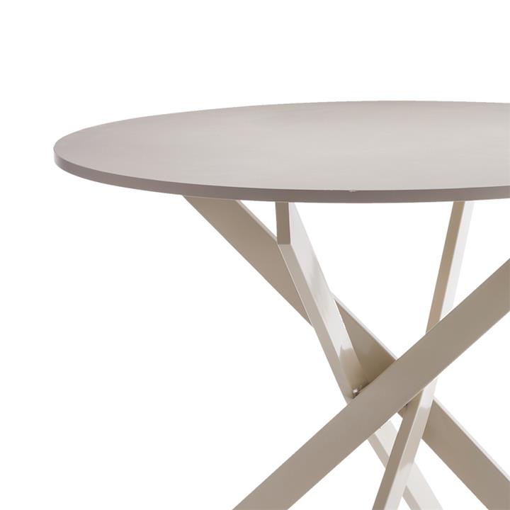 Table Dammero pakoworld cream melamine-cream metal D100x75cm