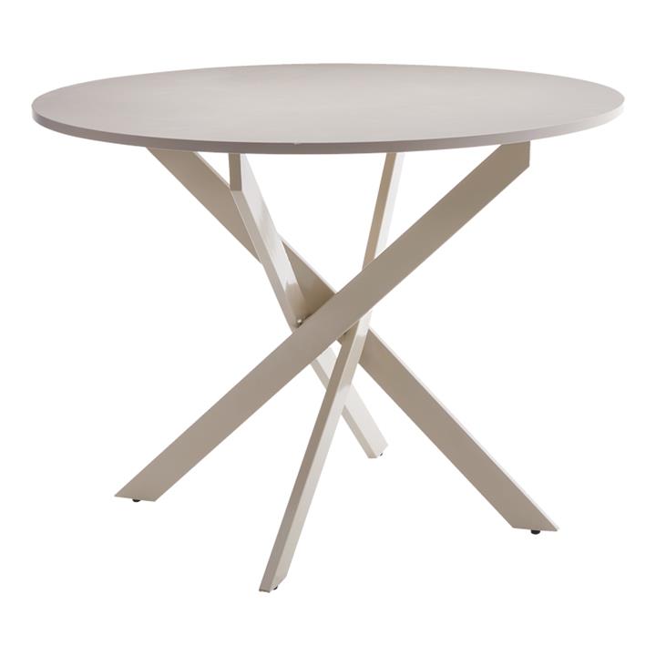 Table Dammero pakoworld cream melamine-cream metal D100x75cm