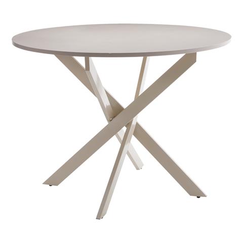 Table Dammero pakoworld cream melamine-cream metal D100x75cm