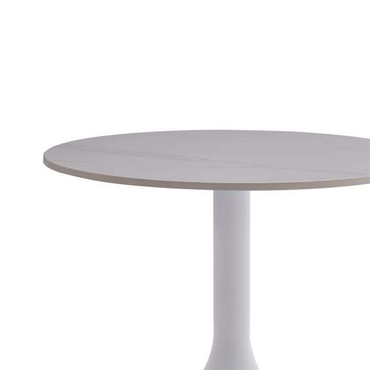 Coffee table Fabron Inart white sintered stone D50x52cm