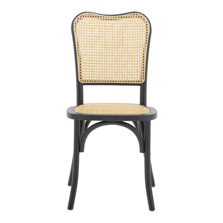 Chair Zozele pakoworld natural rattan pe-black toon wood 45x51x88cm