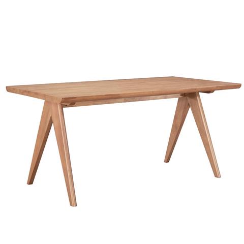 Winslow pakoworld rubberwood table in light walnut color 180x85x75cm
