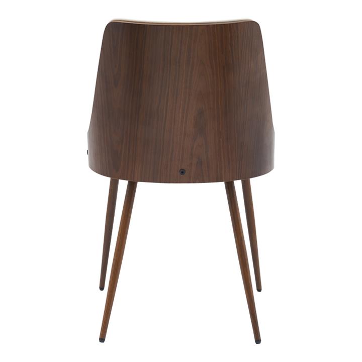 Chair Korome pakoworld beige pu-walnut metal legs 50x58.5x78cm