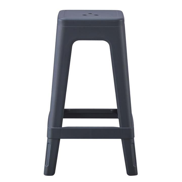 POLYPROPYLENE STOOL SQUARE ZEB HM6128.03 GREY 35x35x65Hcm.