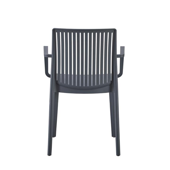 POLYPROPYLENE ARMCHAIR IDA HM6127.03 GREY 41,3x54,2x81,8Hcm.
