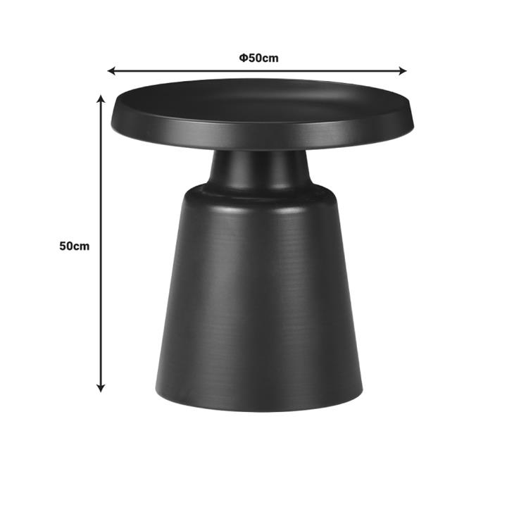 Side table Ginoze Inart black metal