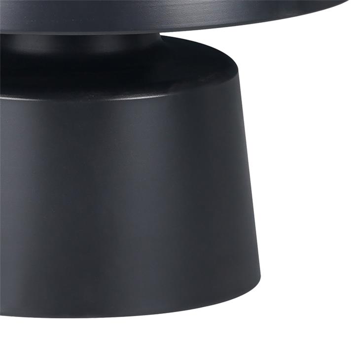 Side table Ginoze Inart black metal D70x40cm