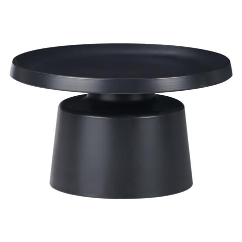 Side table Ginoze Inart black metal D70x40cm