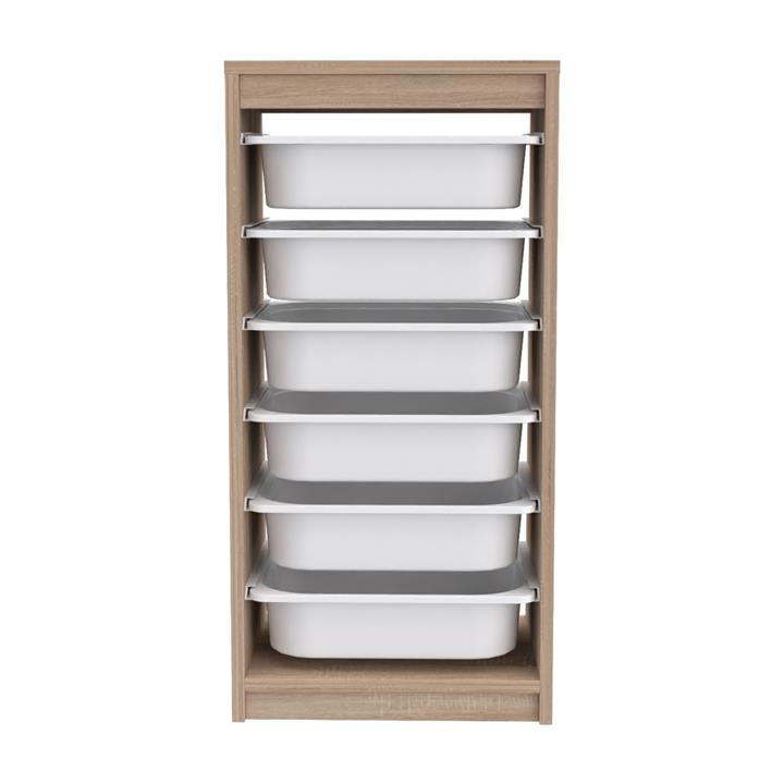 CHEST OF DRAWERS SANI HM18199.03 MELAMINE IN SONAMA-WHITE P.E. DRAWERS 45,5x29,6x91,8Hcm.