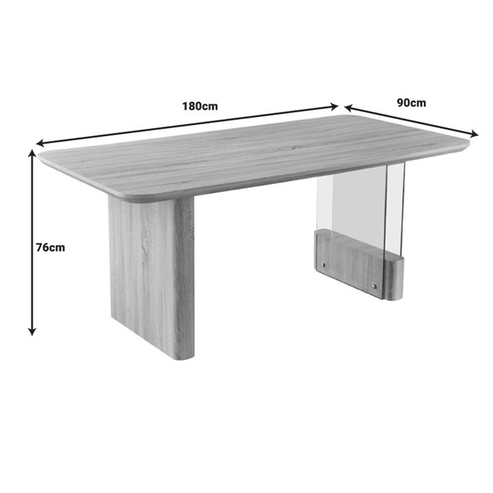 Dining table Faghan pakoworld brown mdf 180x90x76cm