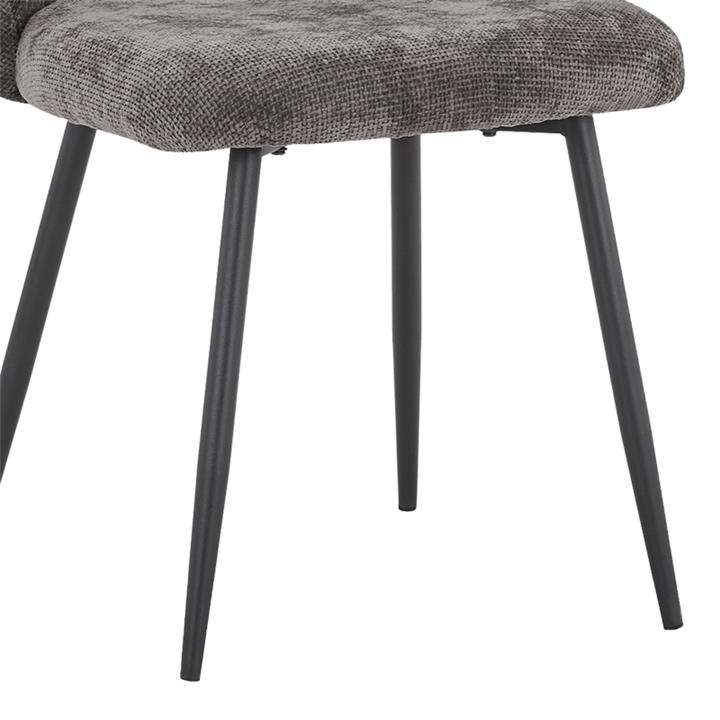 Chair Karg pakoworld anthracite fabric-leg black metal 57x62x80cm
